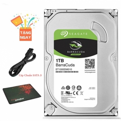 Ổ Cứng HDD 1TB Seagate Barracuda (1000GB) 3.5"inch SATA3 6Gb/s