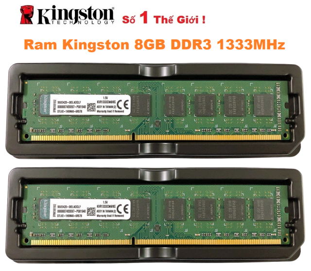 RAM Kingston 8GB DDR3 1333MHz – Hiệu Năng Ổn Định Cho Máy Tính Để Bàn 1